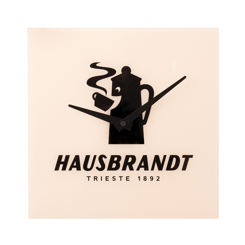 Hausbrandt Logo Clock Square 33x33